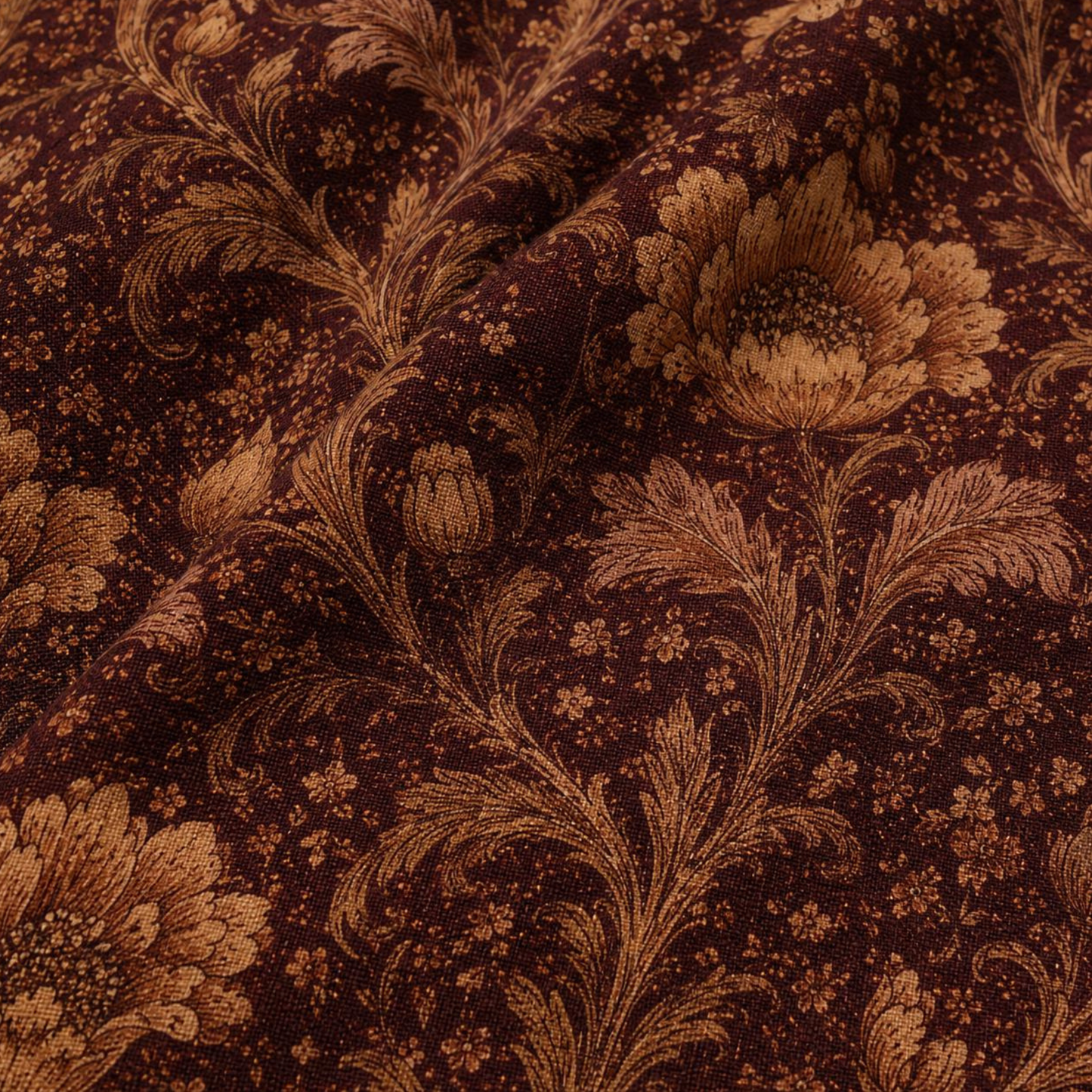 William Morris Floral Damask Maroon Full Art Tote Bag