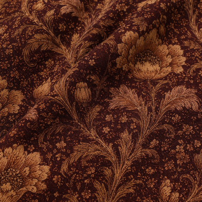 William Morris Floral Damask Maroon Full Art Tote Bag