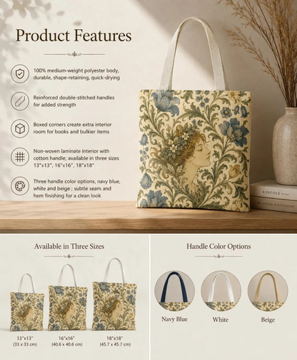 William Morris Vintage Portrait Full Art Tote Bag