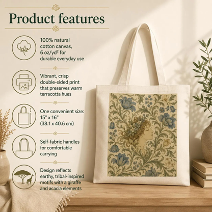 100% Cotton William Morris Vintage Portrait Tote Bag