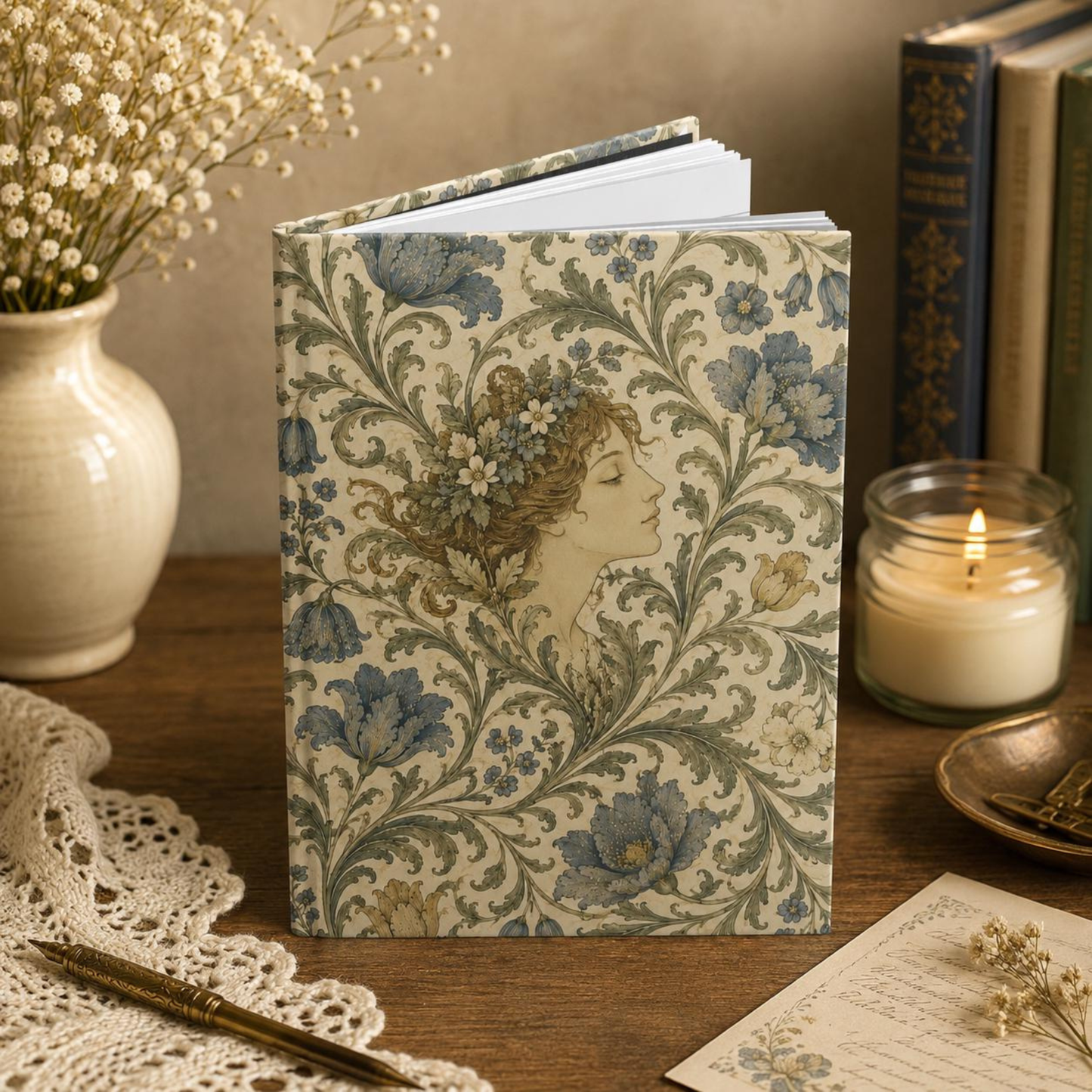 William Morris Vintage Portrait Hardcover Journal