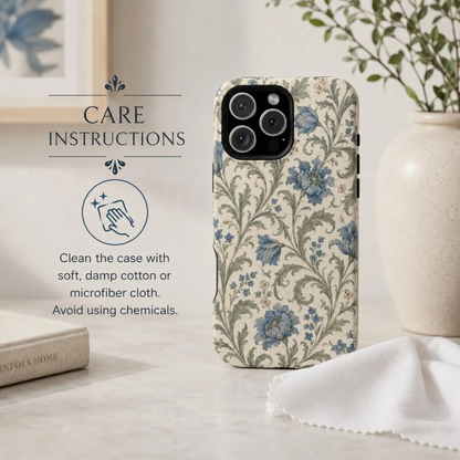 William Morris Floral Blue Magnetic iPhone Cases