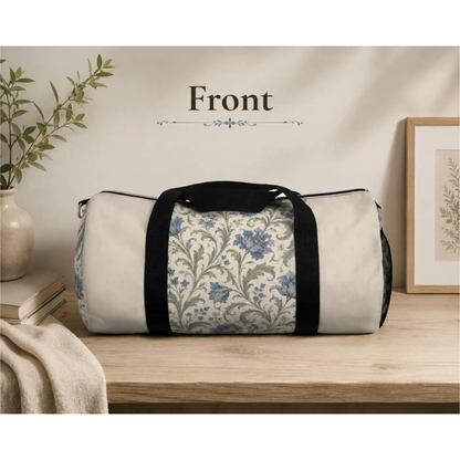 William Morris Blue Floral Duffel Gym Bag