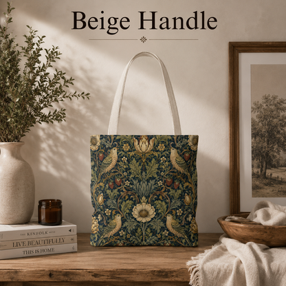 William Morris Vintage Bird Full Art Tote Bag