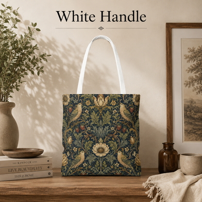 William Morris Vintage Bird Full Art Tote Bag