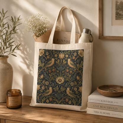 100% Cotton William Morris Vintage Tote Bag