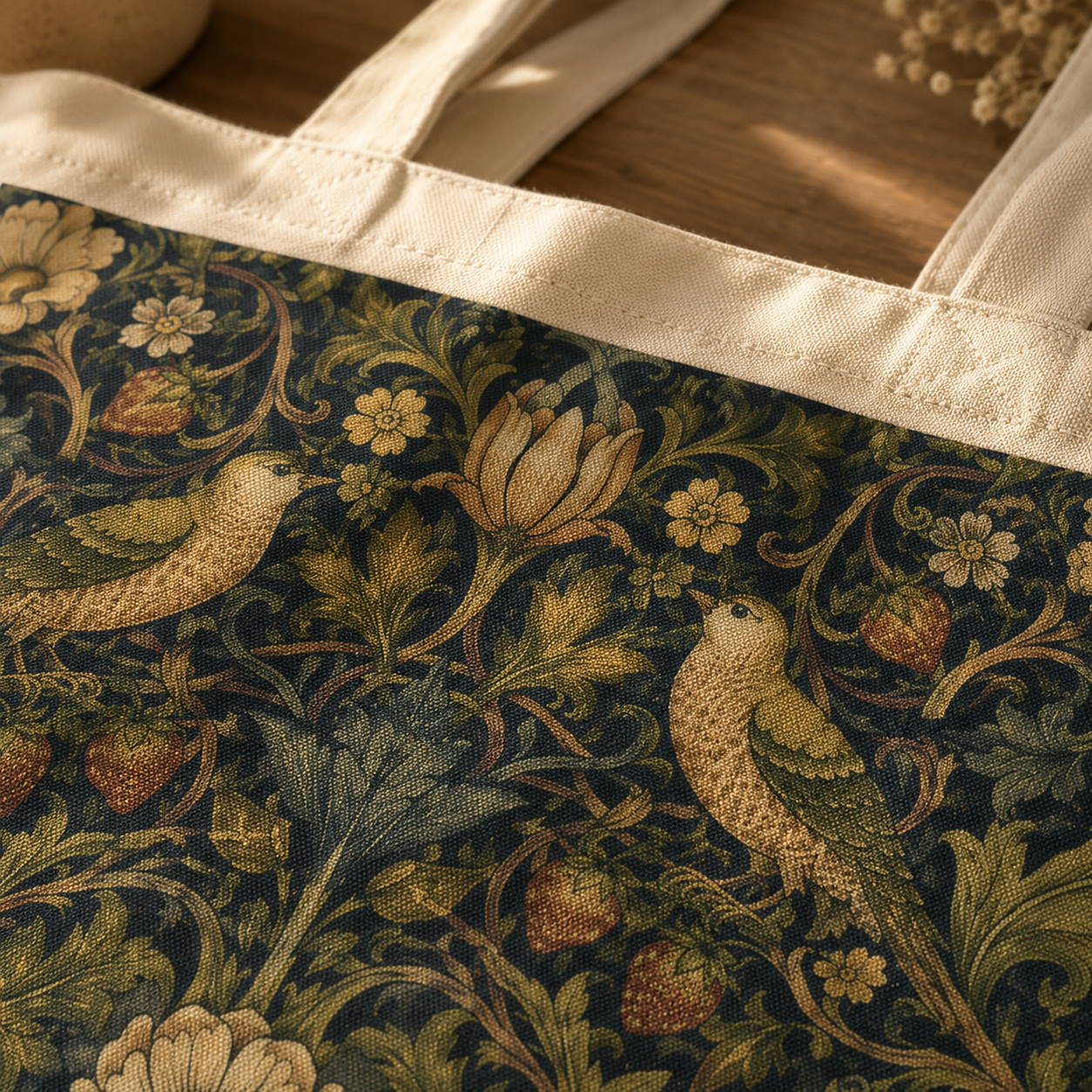 100% Cotton William Morris Vintage Tote Bag