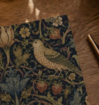 William Morris Vintage Bird Hardcover Journal