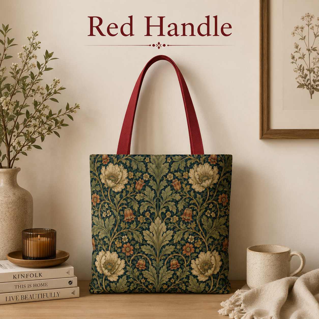 William Morris Vintage Botanical Full Art Tote Bag