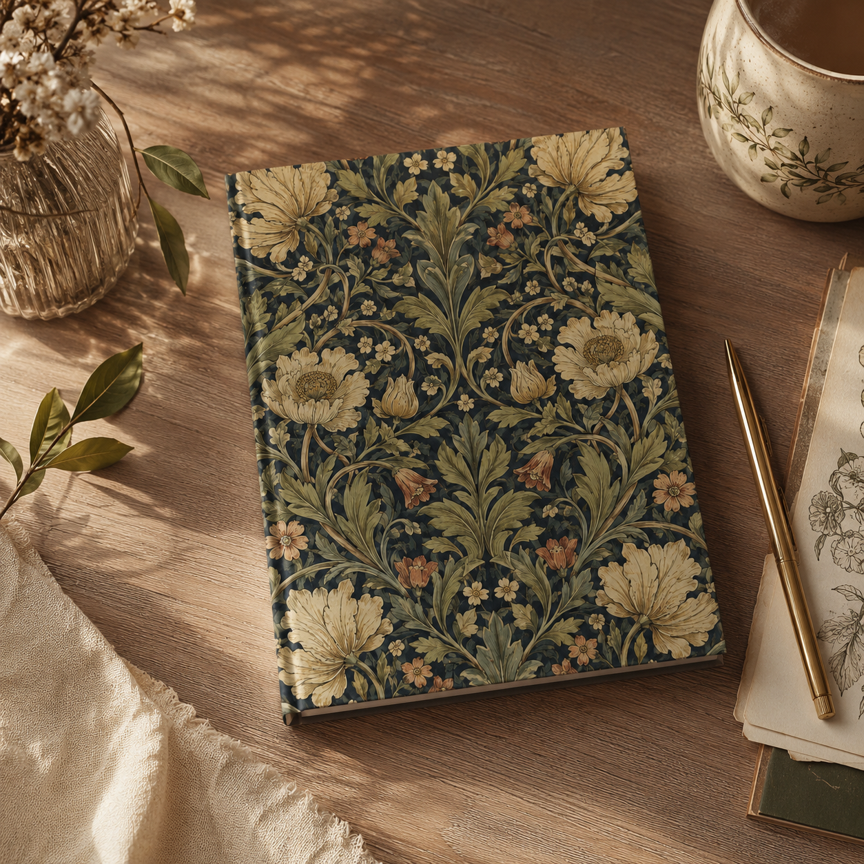 William Morris Vintage Botanical Hardcover Journal