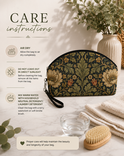 William Morris Botanical Makeup Cosmetic Bag