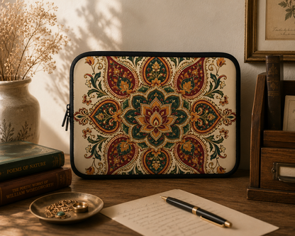 Indian Vintage Floral Paisley Mandala Laptop Sleeve