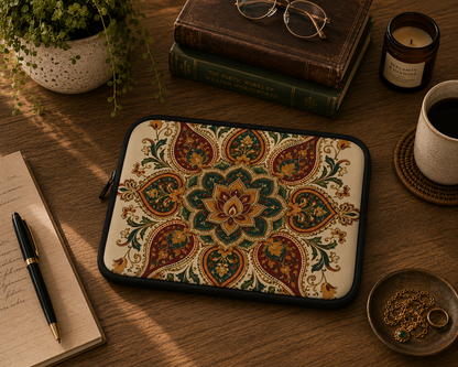 Indian Vintage Floral Paisley Mandala Laptop Sleeve