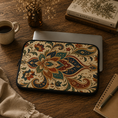 Indian Vintage Paisley Floral Laptop Sleeve