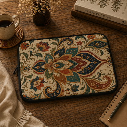 Indian Vintage Paisley Floral Laptop Sleeve