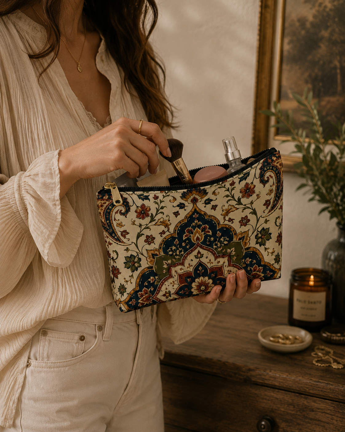 Indian Persian Vintage Makeup Accessory Pouch
