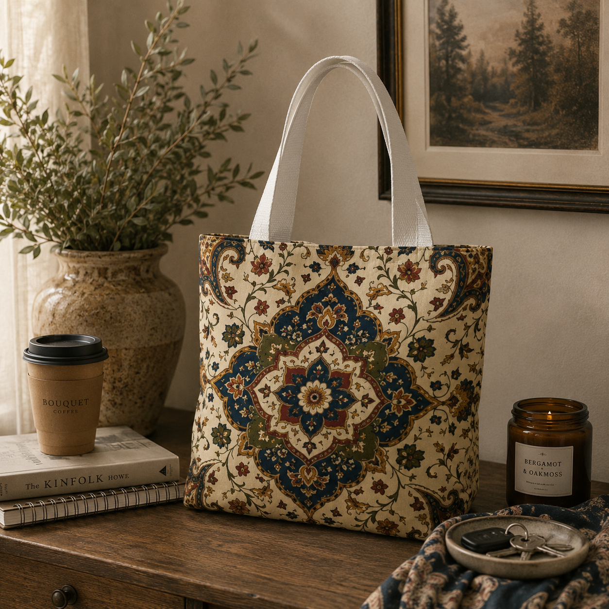 Indian Persian Vintage Full Art Tote Bag