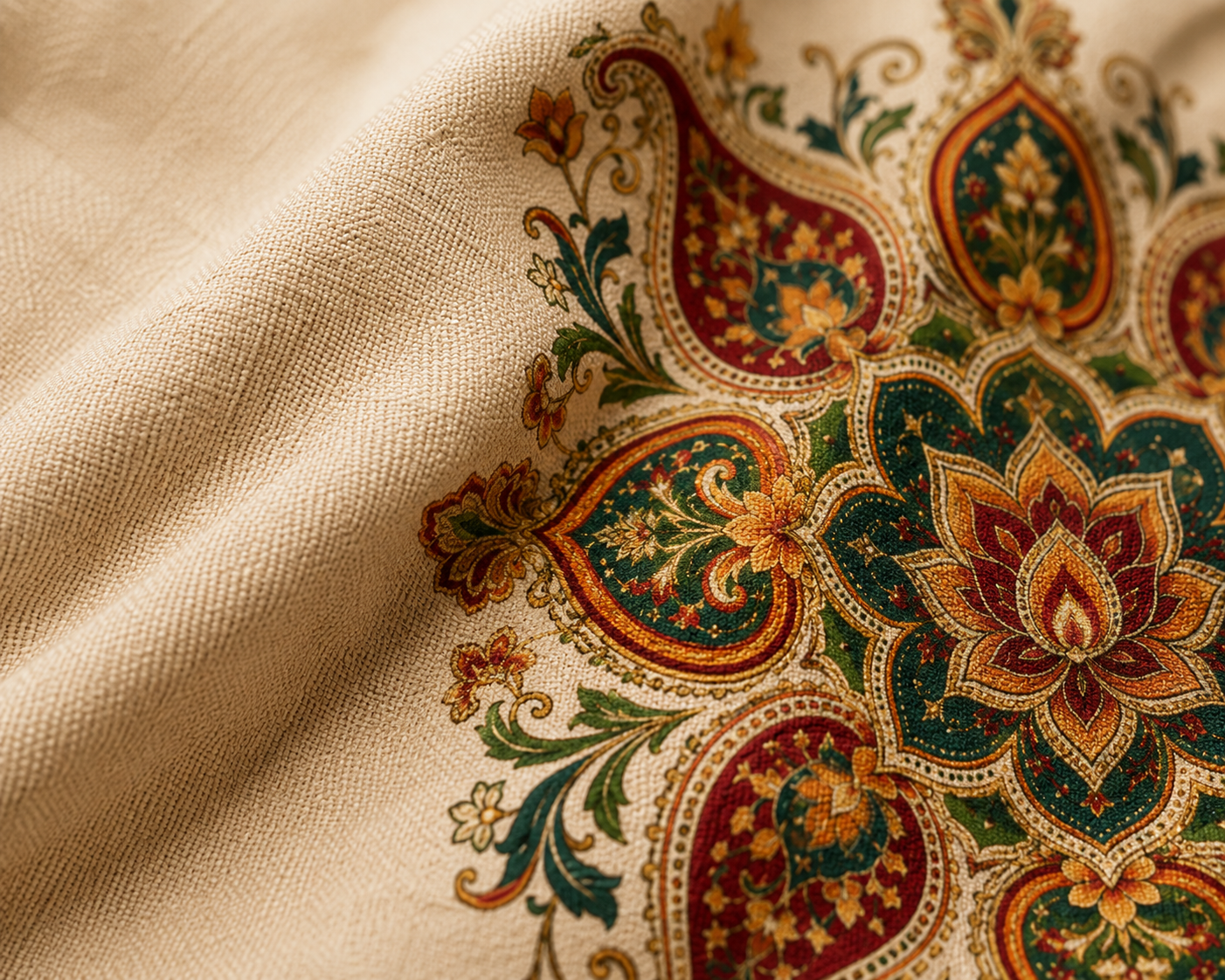 Indian Vintage Floral Mandala Full Art Tote Bag