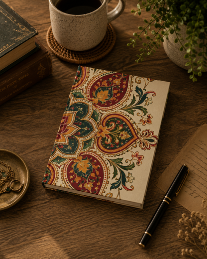 Indian Vintage Floral Mandala Hardcover Journal