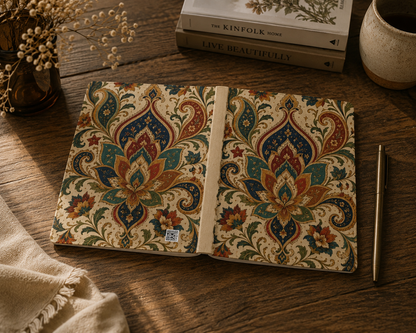 Indian Vintage Floral Paisley Hardcover Journal