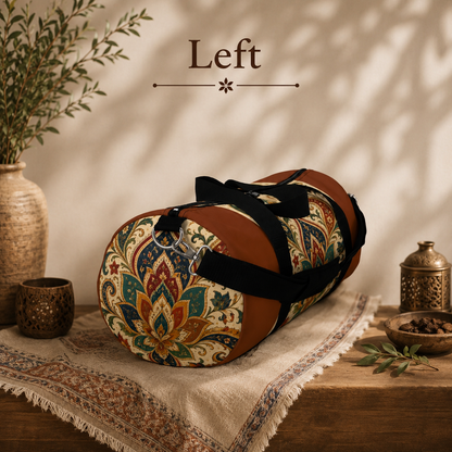 Indian Vintage Terracotta Floral Duffel Gym Bag
