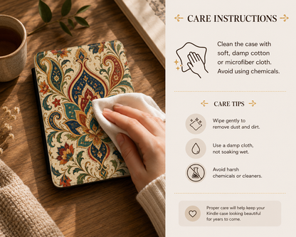Indian Vintage Floral Paisley Kindle Case