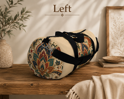 Indian Vintage Floral Paisley Beige Duffel Gym Bag