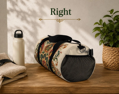 Indian Vintage Floral Mandala Duffel Gym Bag