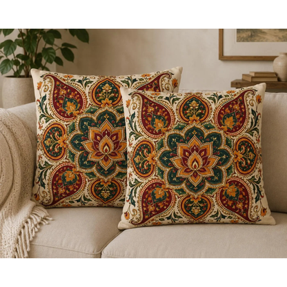 Indian Vintage Floral Mandala Pillowcase Cover