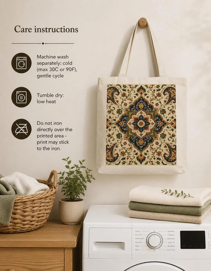 100% Cotton Indian Persian Vintage Tote Bag