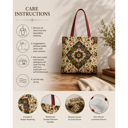 Indian Persian Vintage Full Art Tote Bag