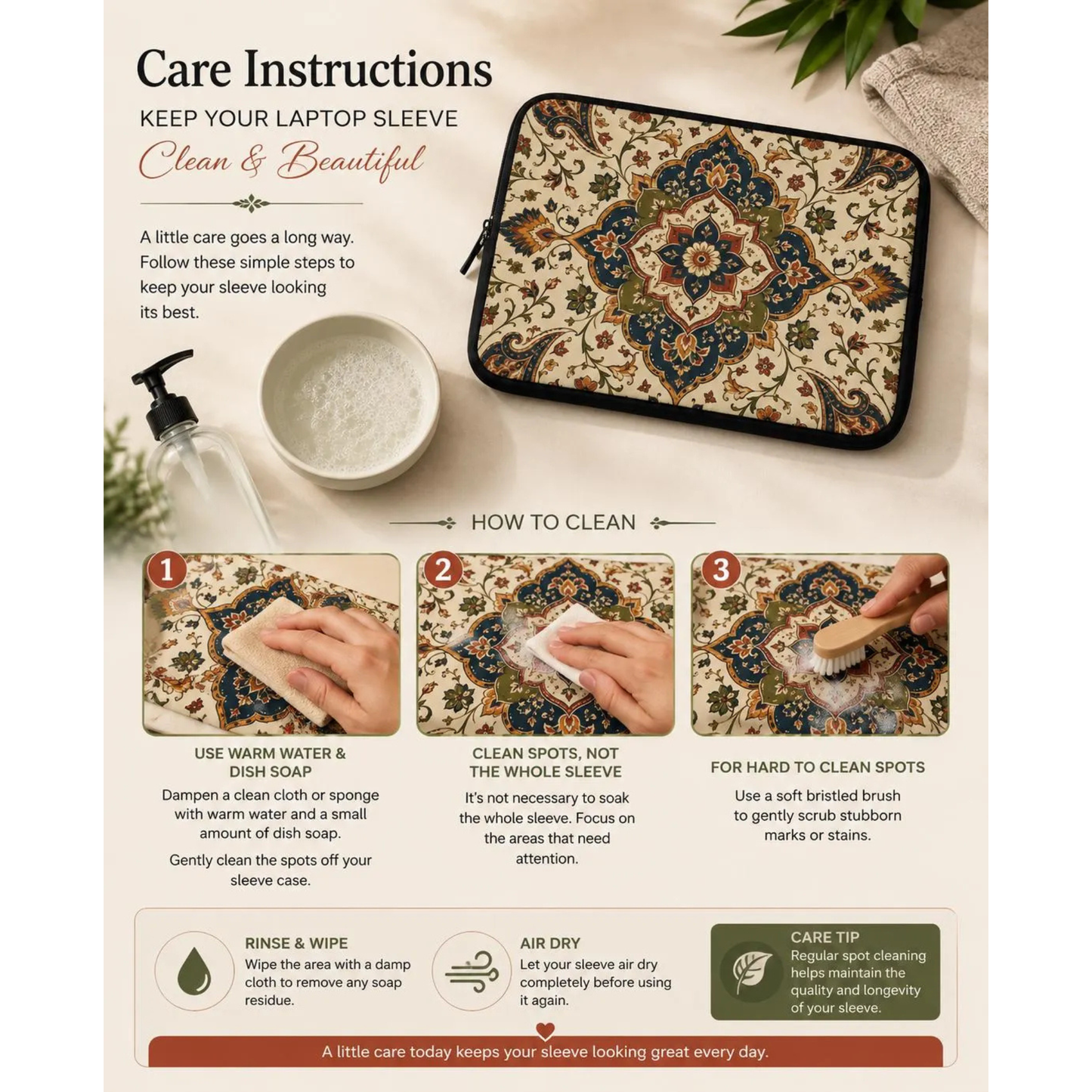 Indian Vintage Persian Laptop Sleeve
