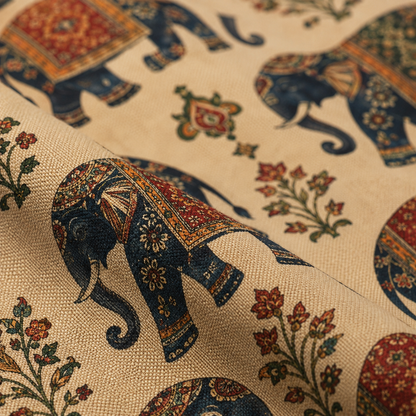 Indian Vintage Traditional Elephant Tapestry Pillow Case Cover