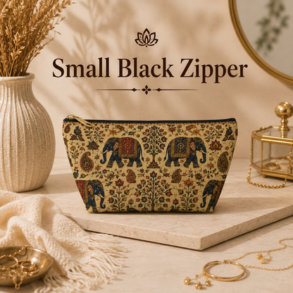 Indian Vintage Traditional Elephant Makeup Accessory Pouch