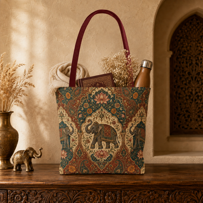Indian Vintage Tapestry Full Art Tote Bag