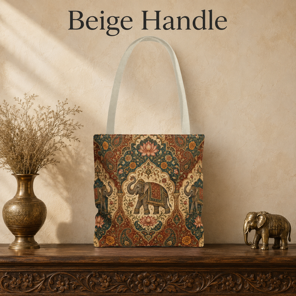 Indian Vintage Tapestry Full Art Tote Bag