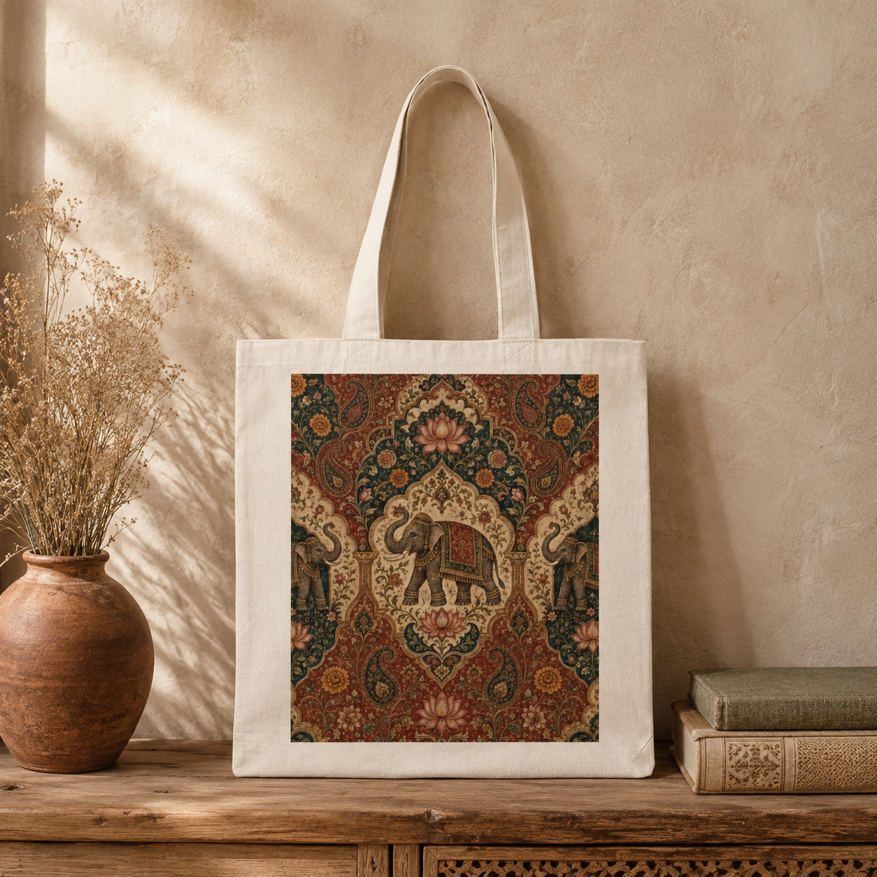 100% Cotton Indian Vintage Tapestry Tote Bag