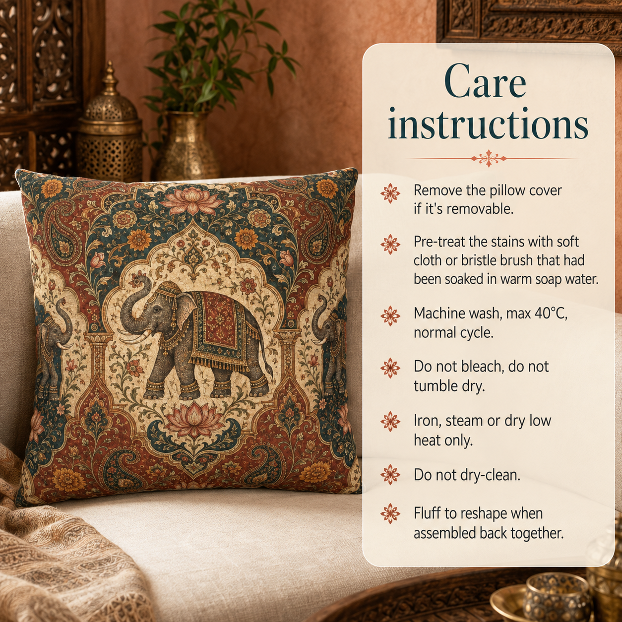 Indian Vintage Tapestry Pillow Case Cover