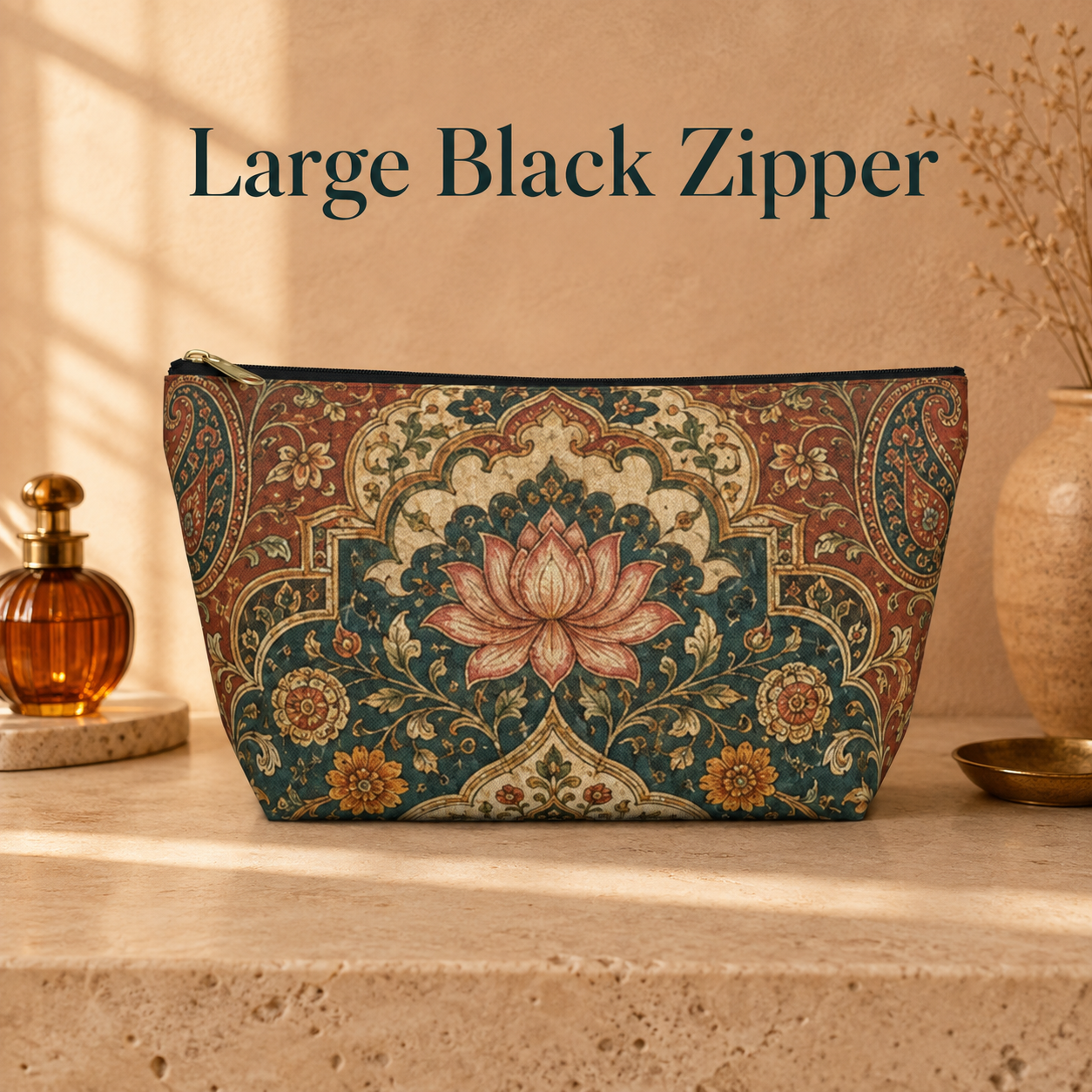 Indian Vintage Tapestry Makeup Accessory Pouch