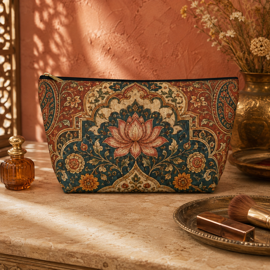 Indian Vintage Tapestry Makeup Accessory Pouch