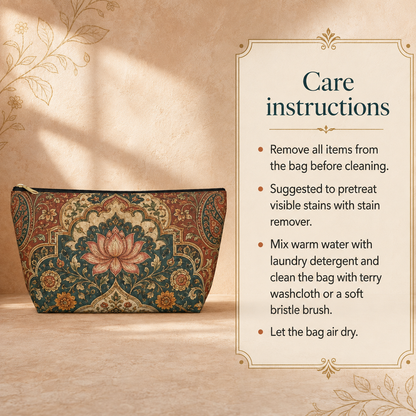 Indian Vintage Tapestry Makeup Accessory Pouch