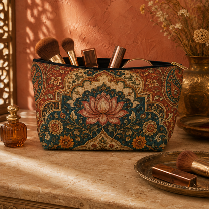 Indian Vintage Tapestry Makeup Accessory Pouch