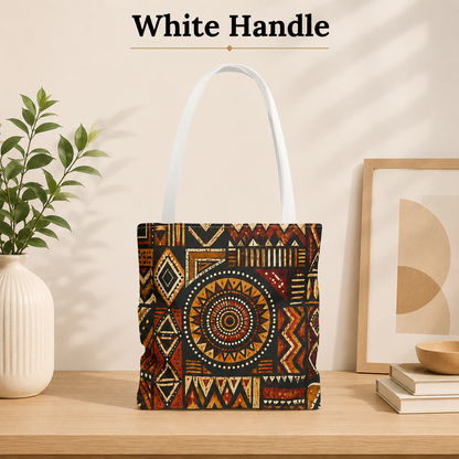 African Tribal Geometric Full Art Tote Bag
