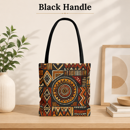 African Tribal Geometric Full Art Tote Bag