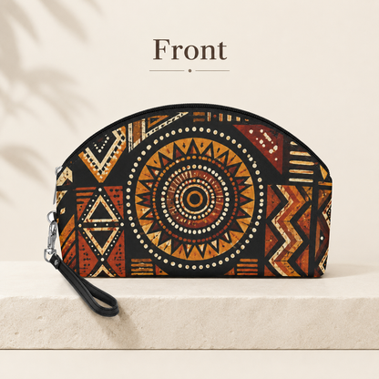 African Tribal Geometric Makeup Bag