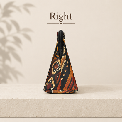 African Tribal Geometric Makeup Bag