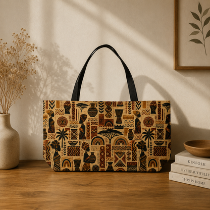 African Tribal Ethnic Silhouette Pattern Weekender Tote Bag