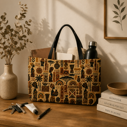 African Tribal Ethnic Silhouette Pattern Weekender Tote Bag