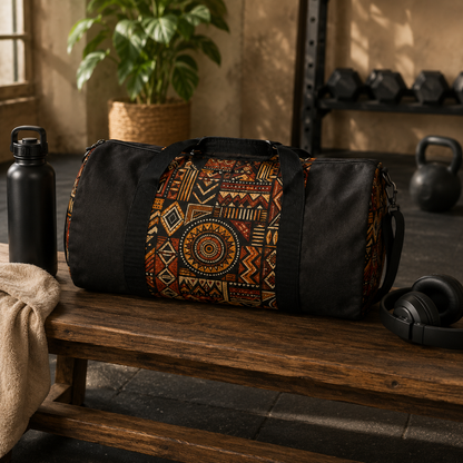 African Tribal Geometric Gym Duffel Bag