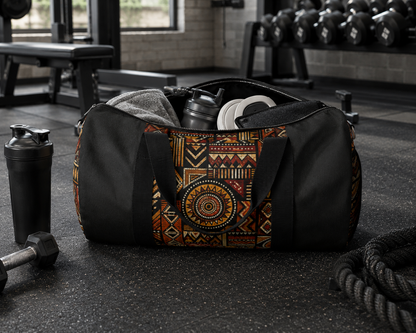 African Tribal Geometric Gym Duffel Bag